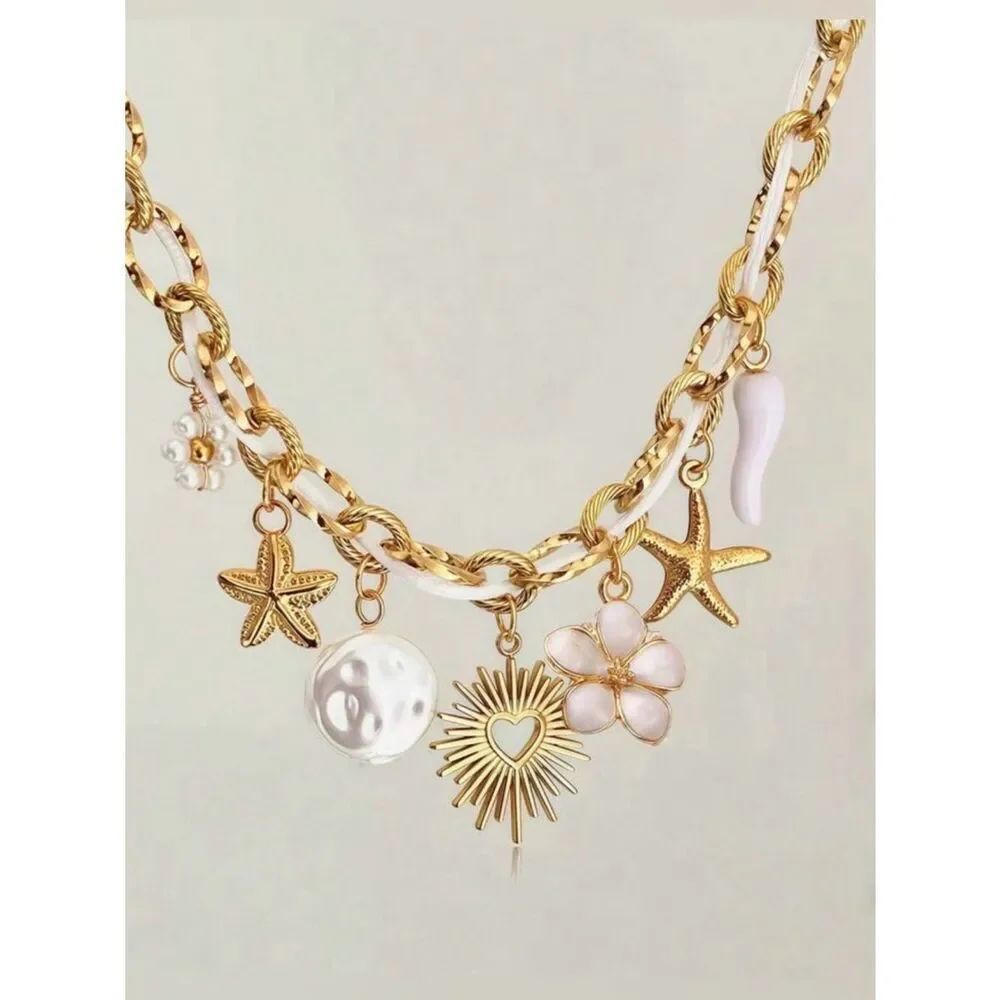 Boho sun radiant necklace N2125